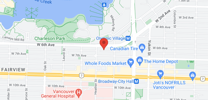 map of 208 670 W 6TH AVENUE